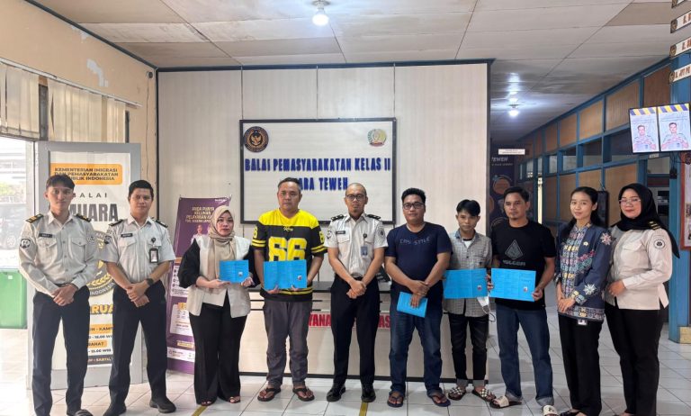 Bapas Muara Teweh Registrasi Lima WBP untuk Reintegrasi Sosial