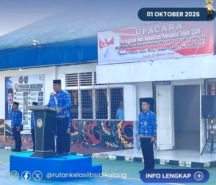 Rutan Sidikalang Gelar Upacara Peringatan Hari Kesaktian Pancasila Tahun 2026