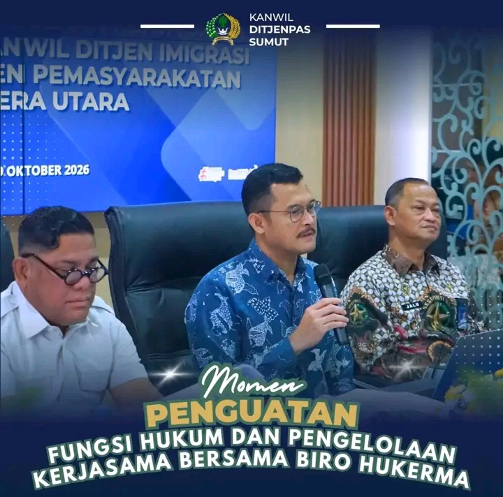 Kakanwil Ditjenpas Sumut Ikuti Kegiatan Bersama Biro Hukum dan Kerja Sama