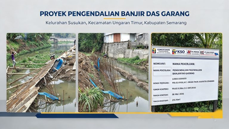 Proyek Pengendalian Banjir DAS Garang di Susukan Disorot, Nilai Kontrak dan APD Jadi Pertanyaan