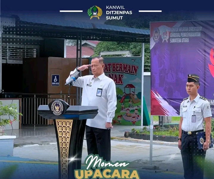 Kanwil Ditjenpas Sumut Gelar Upacara Hari Sumpah Pemuda ke-98, Berikan Penghormatan kepada Pegawai Purnabakti
