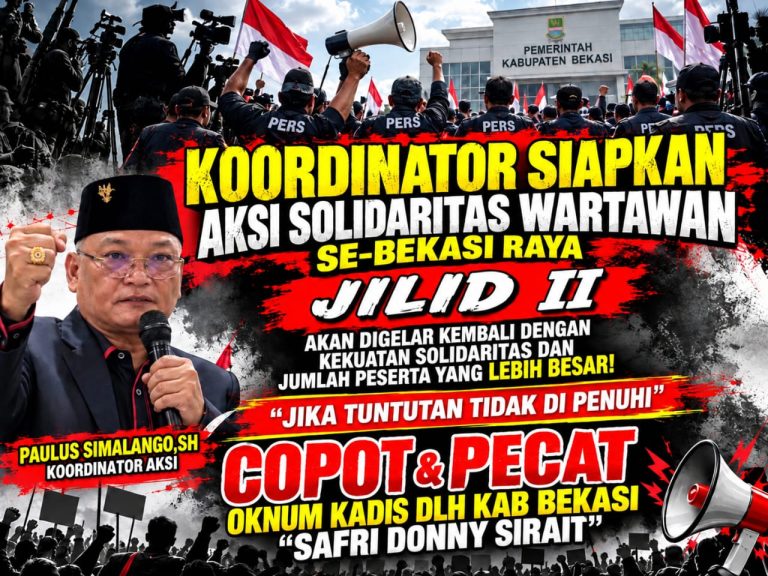 Tuntutan Wartawan Bekasi