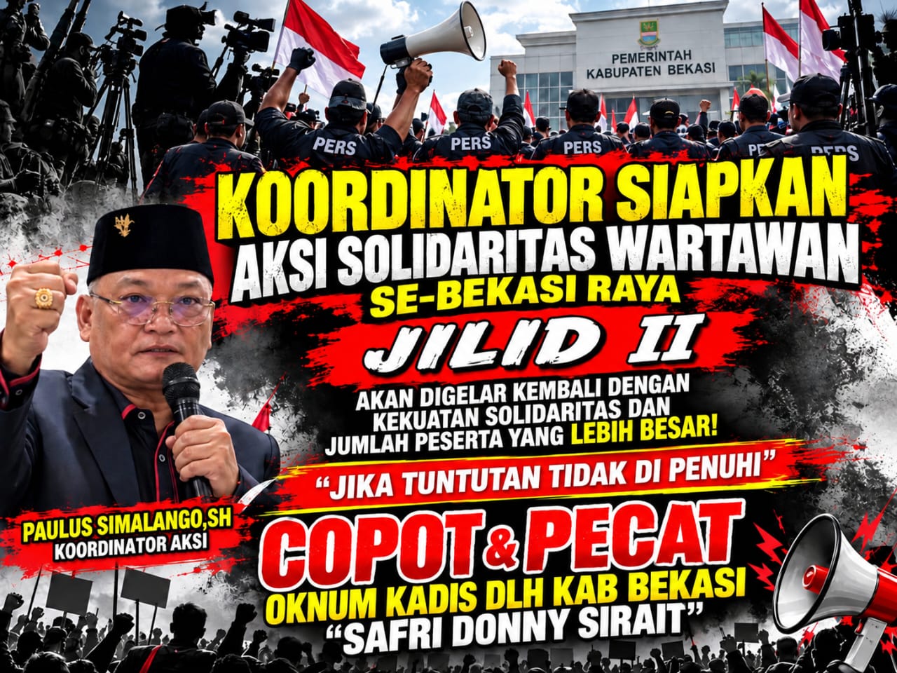 Tuntutan Wartawan Bekasi